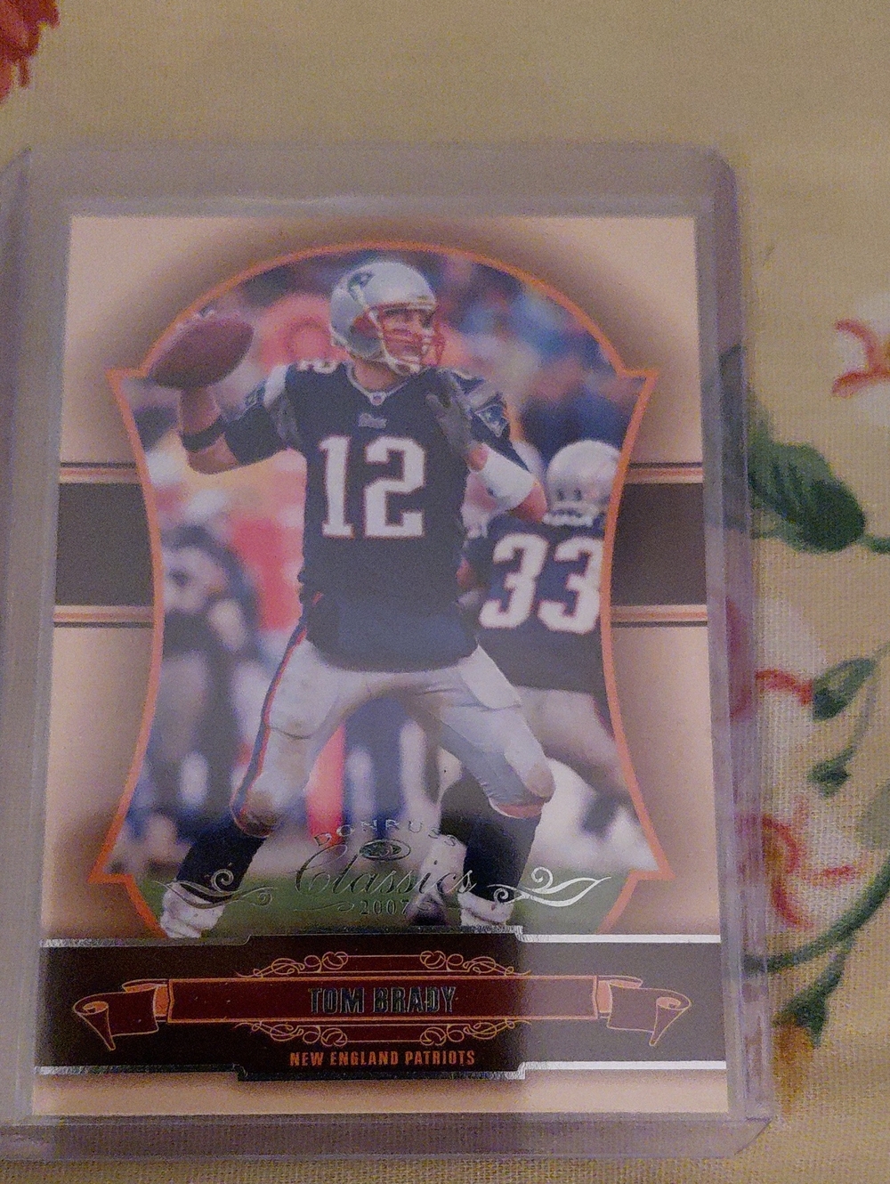Tom Brady New England Patriots Football Card - Black & Silver